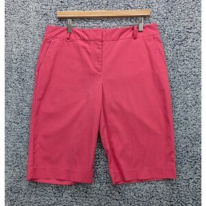 Talbots Bermuda Chino Shorts Womens 10 Khaki Preppy Golf Colorful Casual Pink